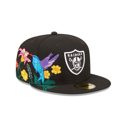Official New Era Las Vegas Raiders NFL Blooming Black 59FIFTY Fitted Cap  B4993_AIS B4993_AIS