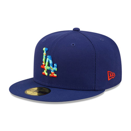 Official New Era LA Dodgers MLB Infrared Dark Royal Blue 59FIFTY