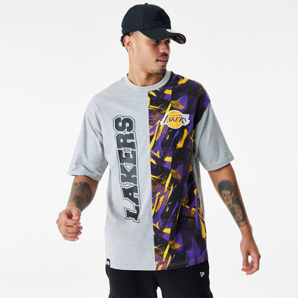 Purple New Era NBA LA Lakers Cut & Sew T-Shirt