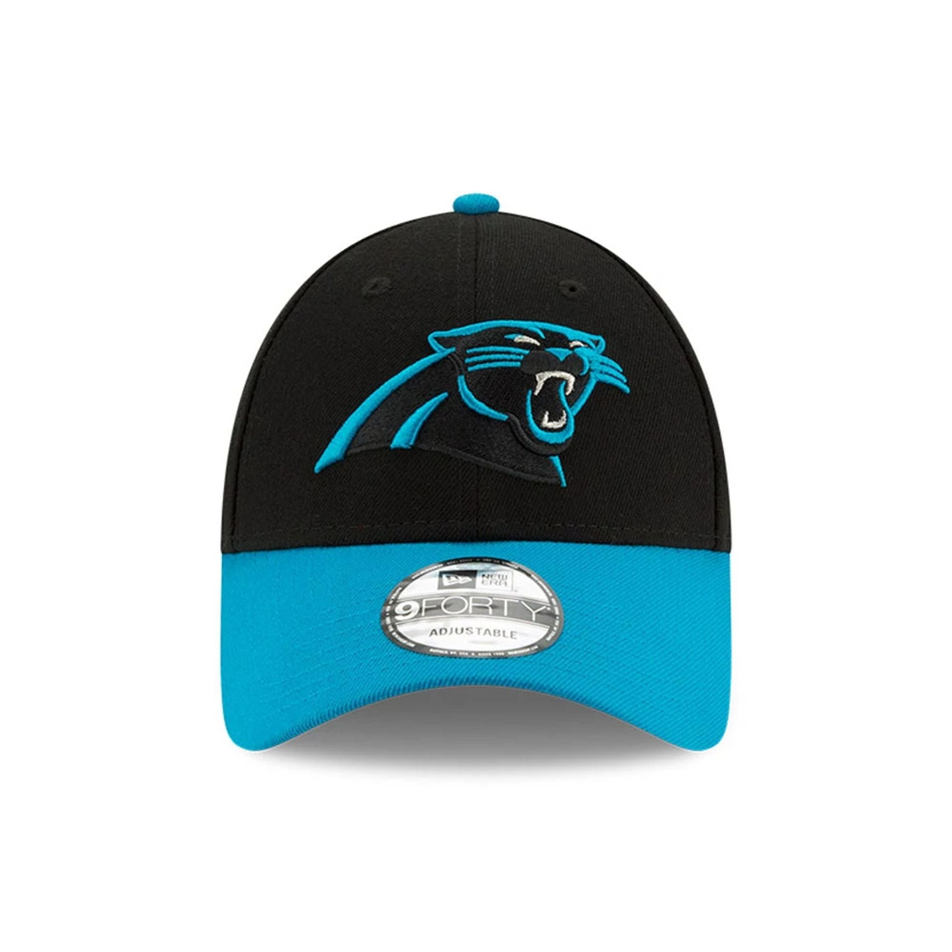 This is a Carolina Panthers The League Black 9FORTY Cap 2