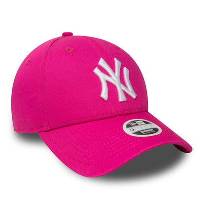 This is a New York Yankees Essential Womens Bright Pink 9FORTY Cap 4