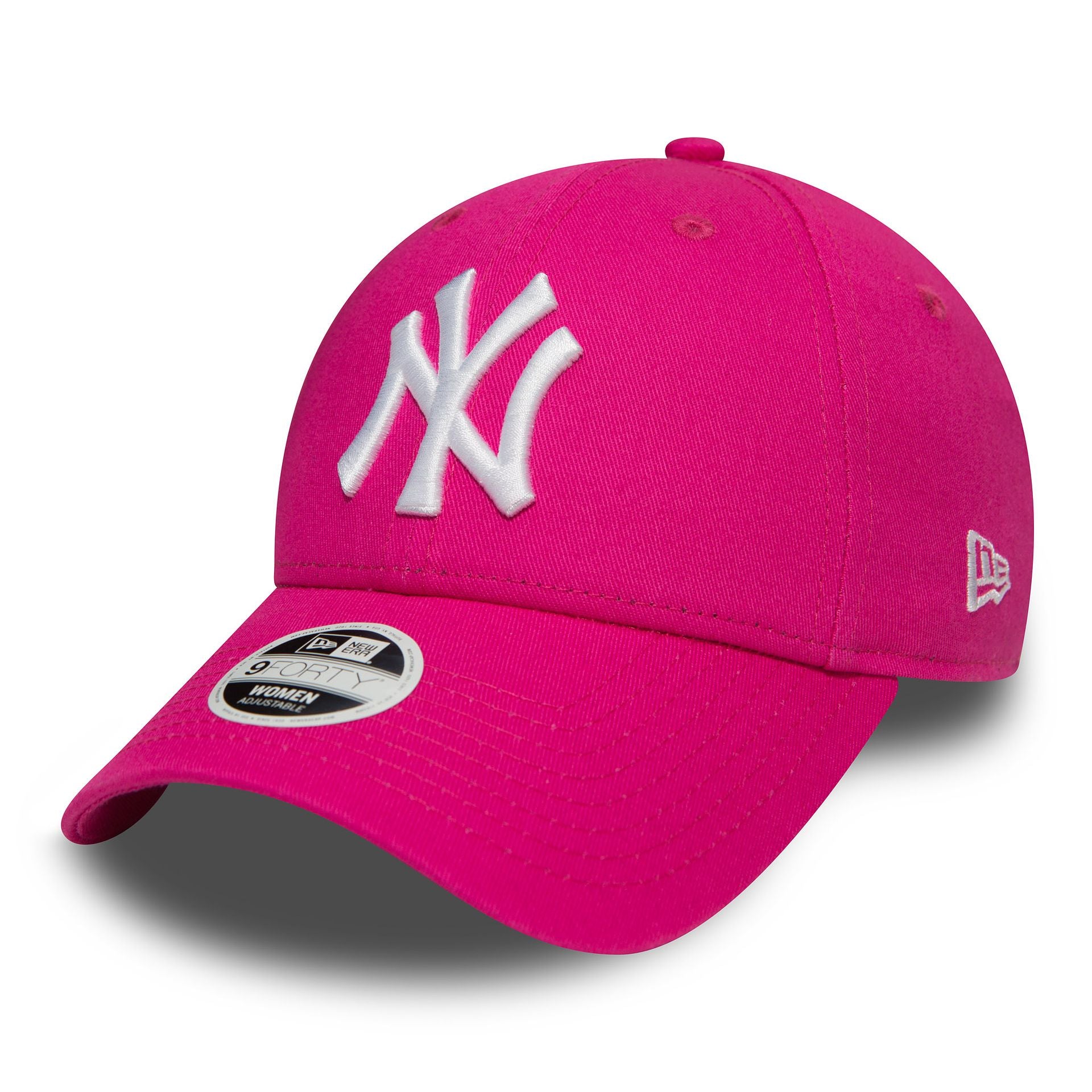 This is a New York Yankees Essential Womens Bright Pink 9FORTY Cap 1