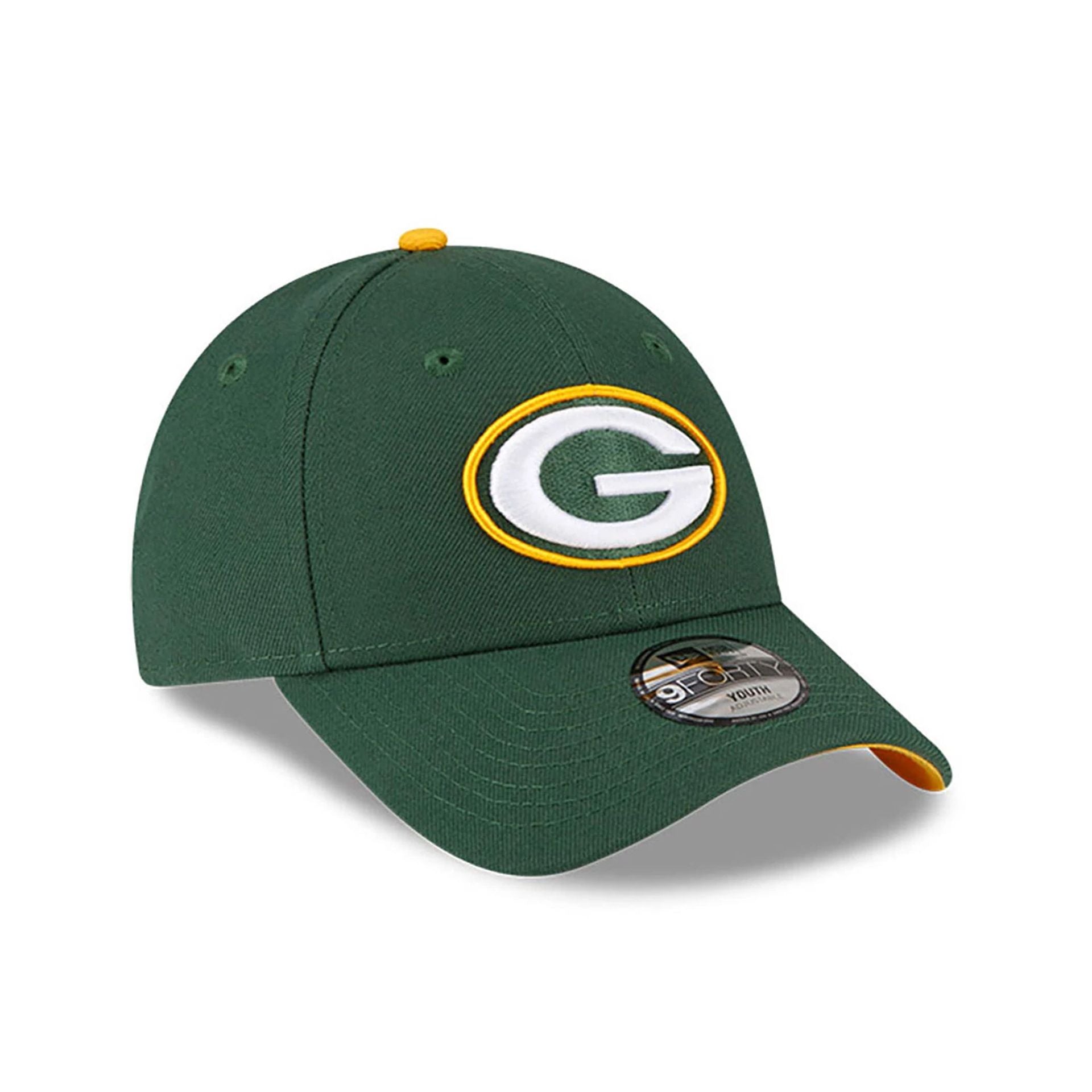 This is a Green Bay Packers Youth The League Dark Green 9FORTY Adjustable Cap 1