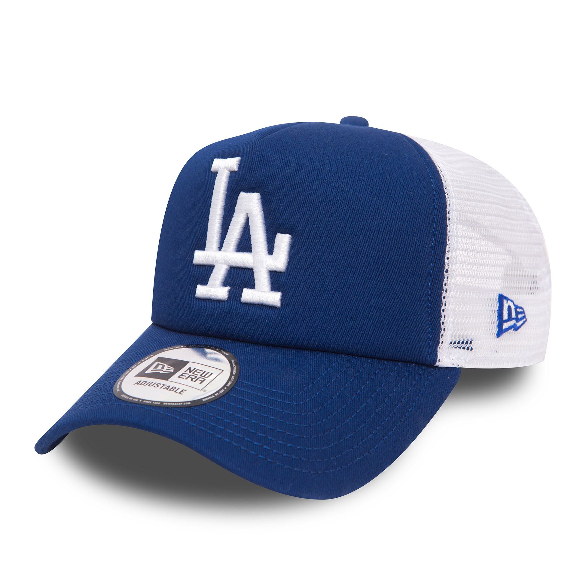 This is a LA Dodgers Clean Blue A-Frame Trucker Cap 1