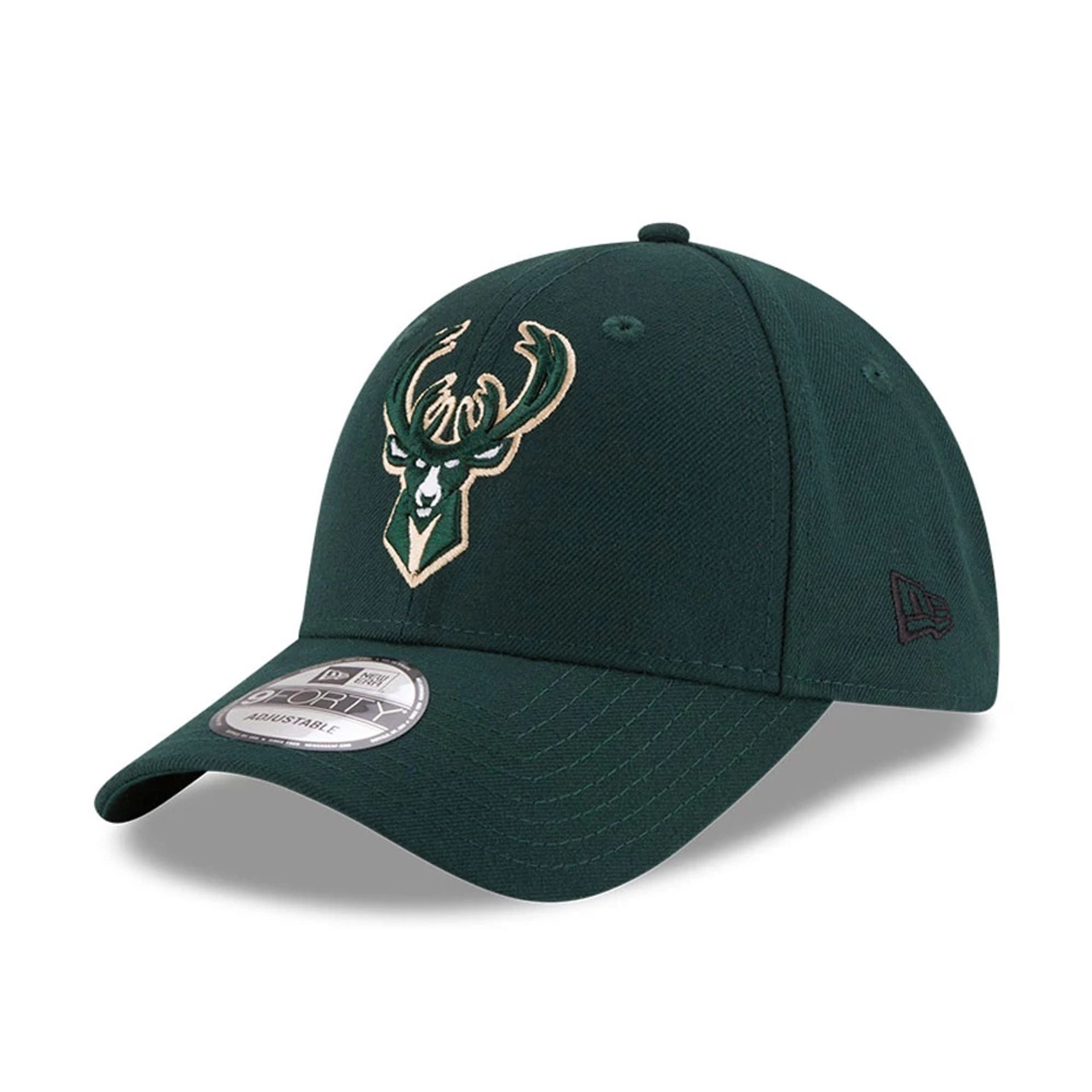 This is a Milwaukee Bucks The League Dark Green Youth 9FORTY Adjustable Cap 1