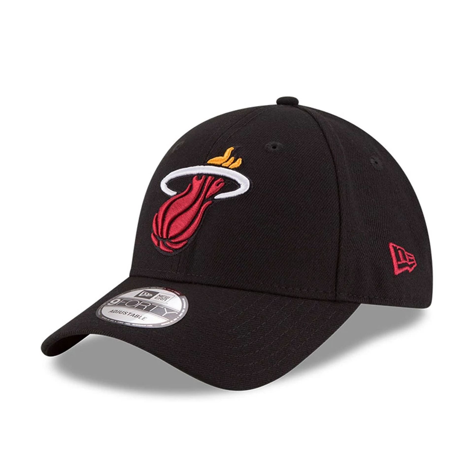 This is a Miami Heat The League Black Youth 9FORTY Adjustable Cap 1