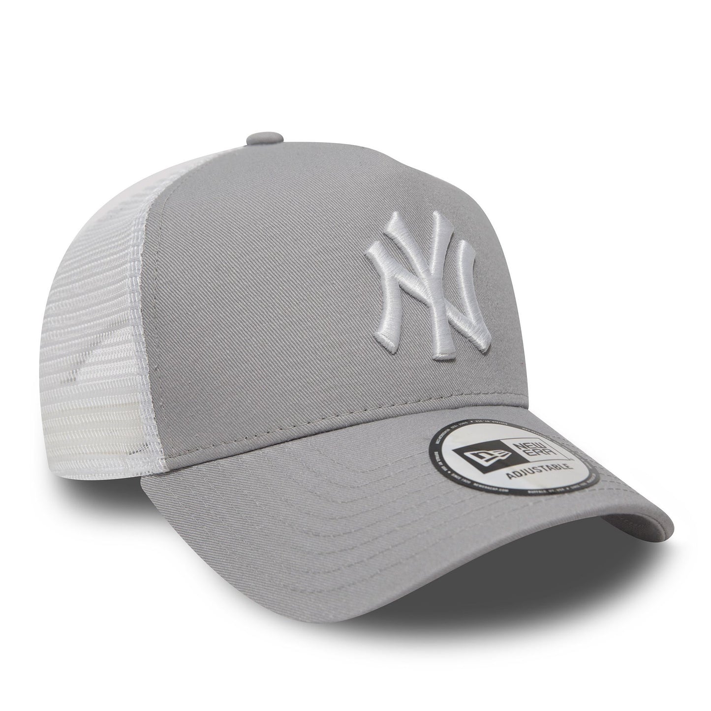 This is a New York Yankees Clean Grey A-Frame Trucker Cap 3