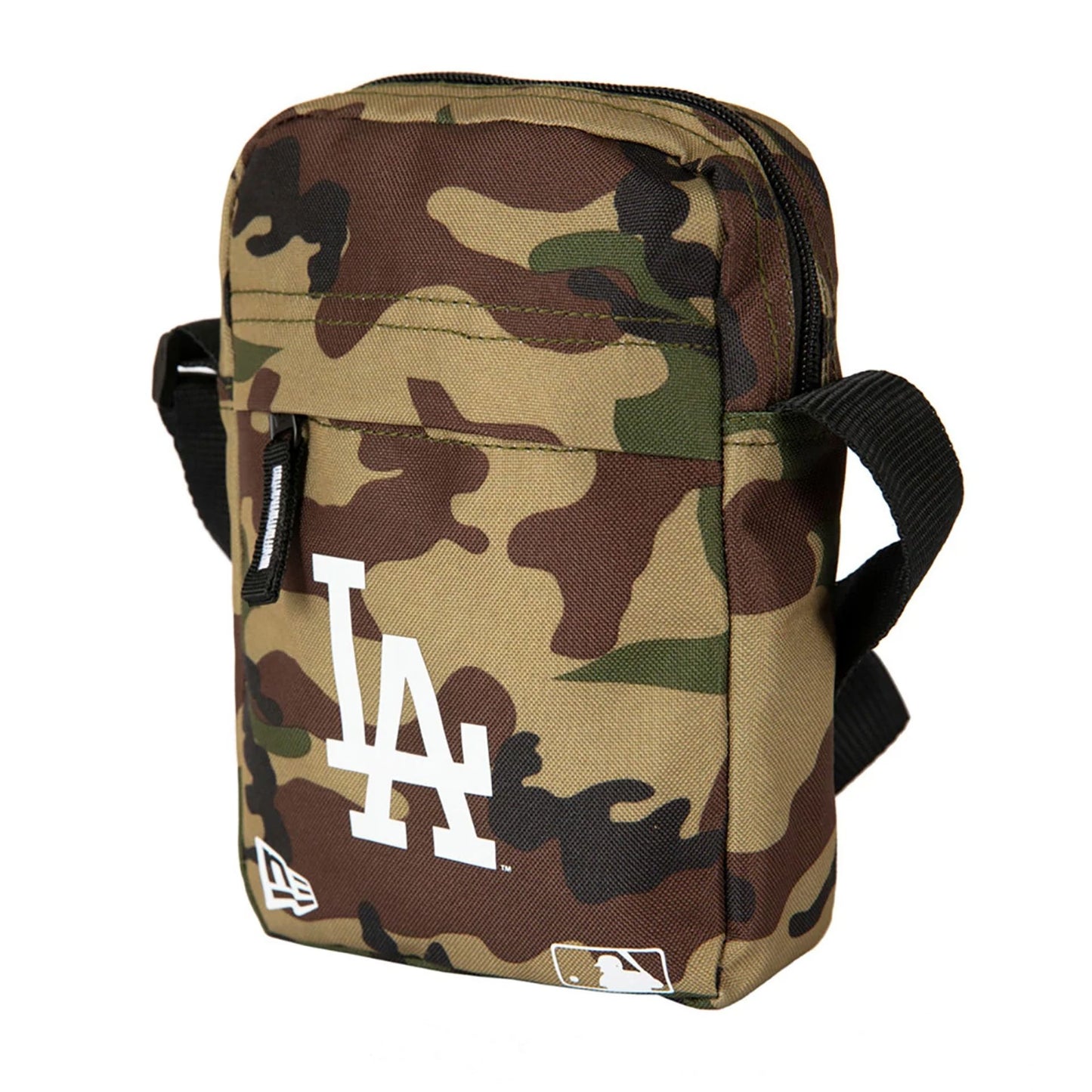 This is a LA Dodgers Woodland Camo Side Bag 1