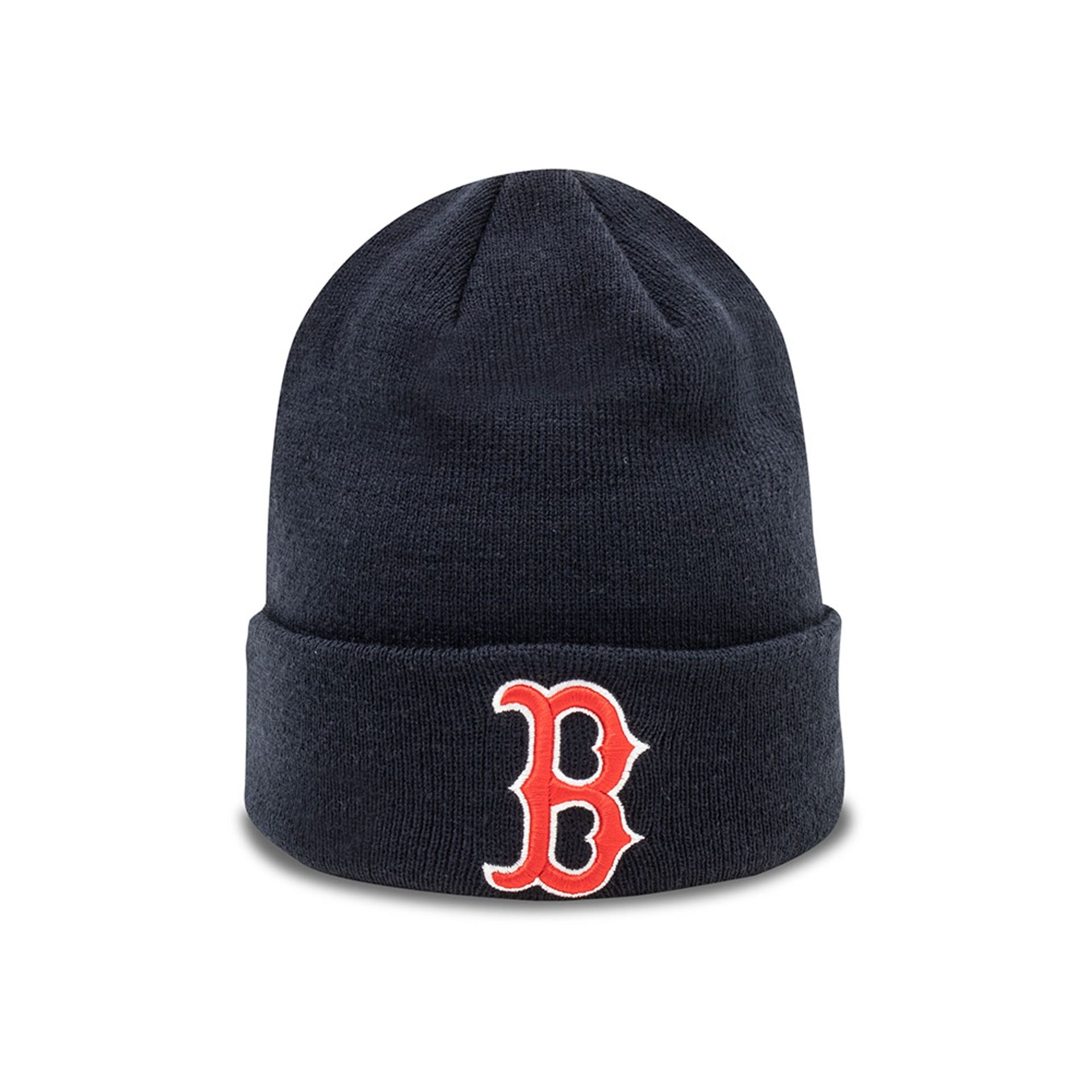 This is a Boston Red Sox Essential Navy Cuff Beanie Hat 1