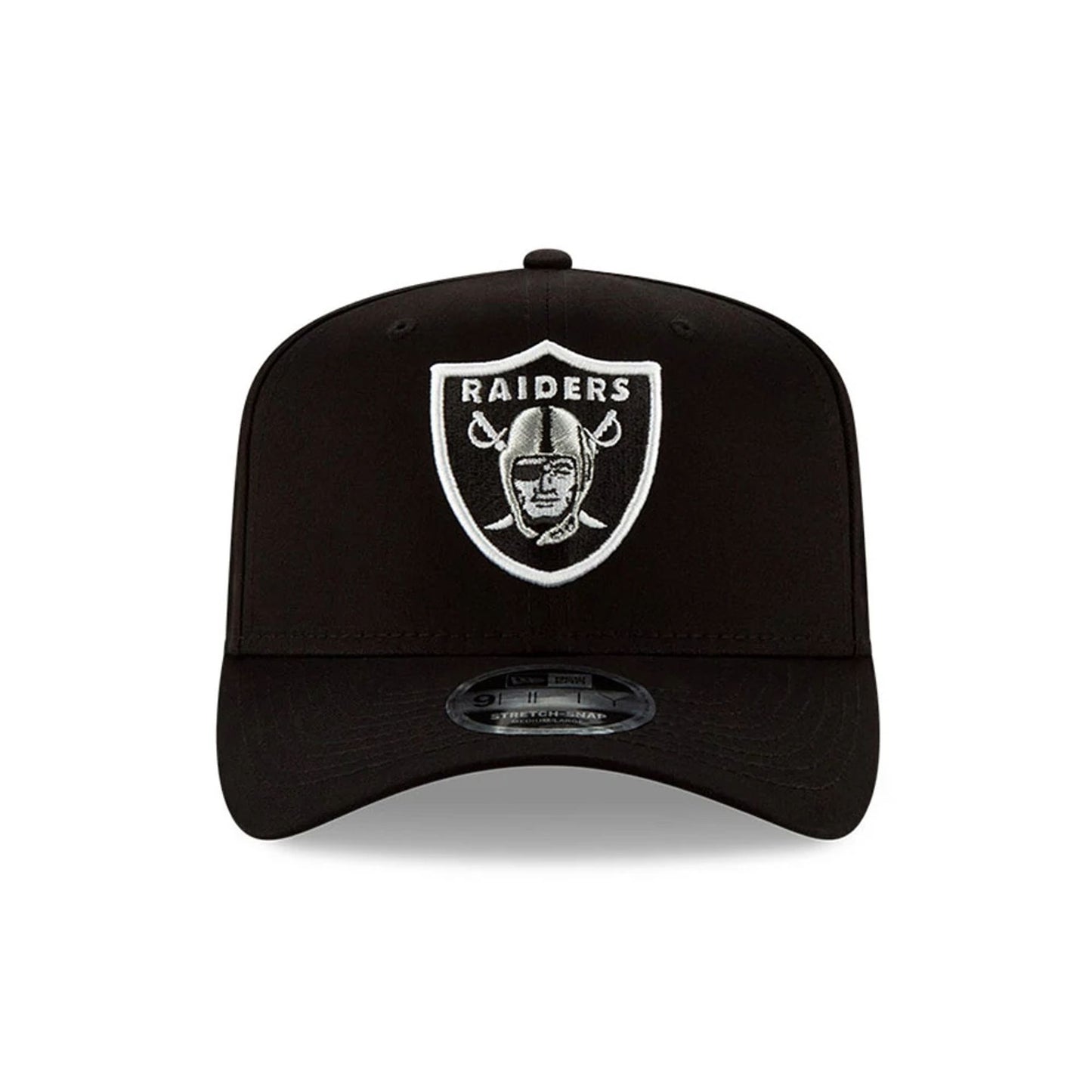 This is a Las Vegas Raiders Black 9FIFTY Stretch Snap Cap 2