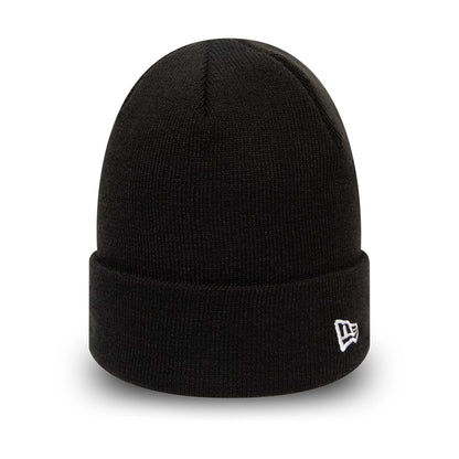 This is a New Era Essential Black Cuff Beanie Hat 1