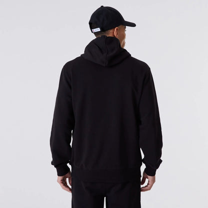 The Male model is wearing New Era Essential Flag Black Hoodie 6