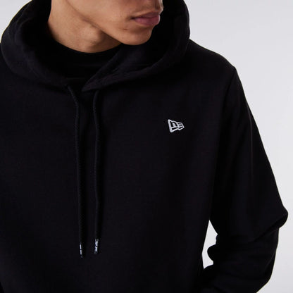 The Male model is wearing New Era Essential Flag Black Hoodie 4