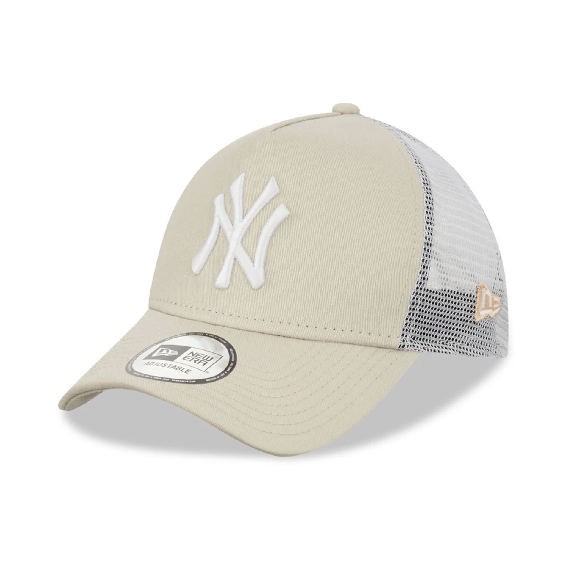 This is a New York Yankees Stone A-Frame Trucker Cap 1