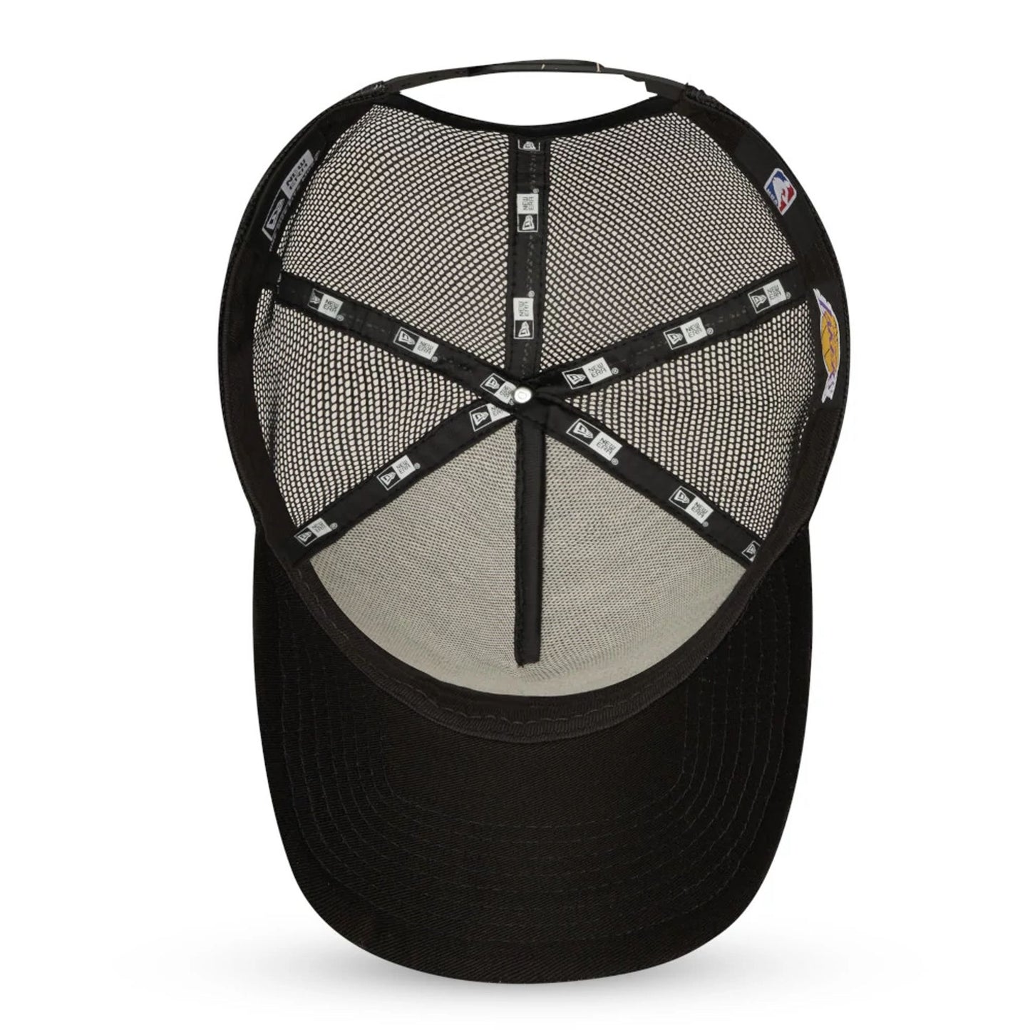 This is a LA Lakers Tonal Black A-Frame Trucker Cap 5