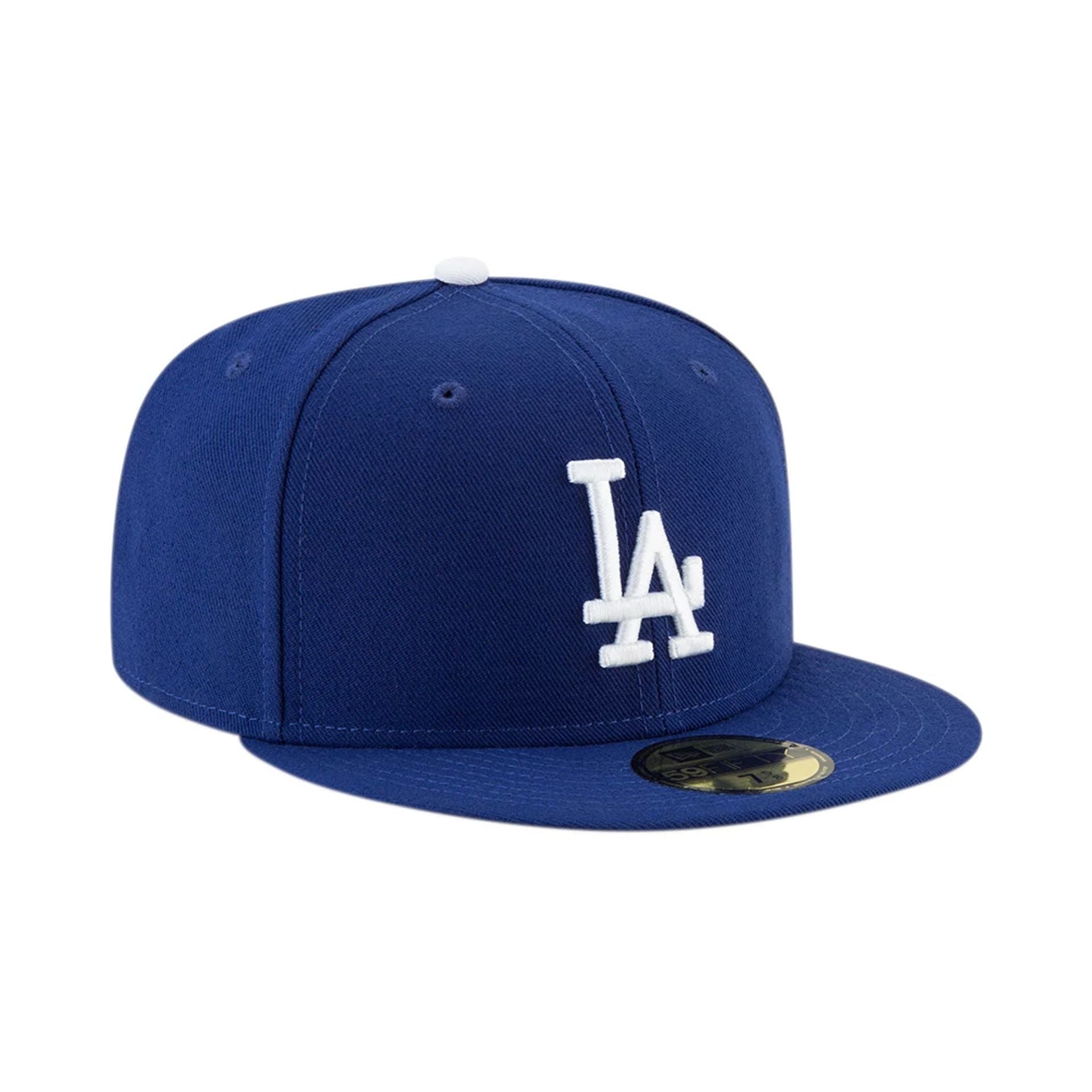 This is a LA Dodgers Authentic On Field Game Blue 59FIFTY Cap 1