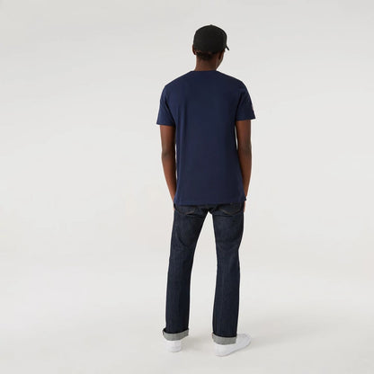 The Male model is wearing LA Rams NFL Team Logo Blue T-Shirt 2