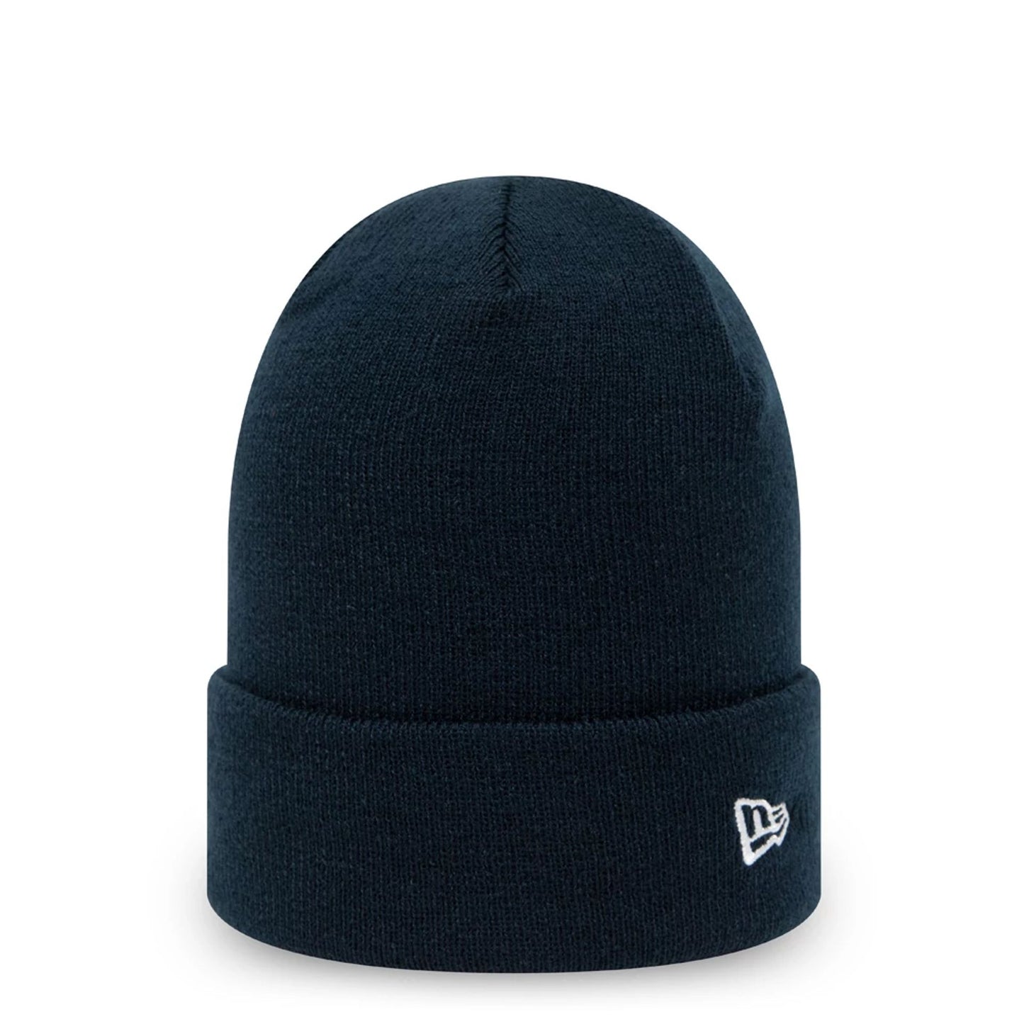 This is a New Era Essential Navy Cuff Beanie Hat 1