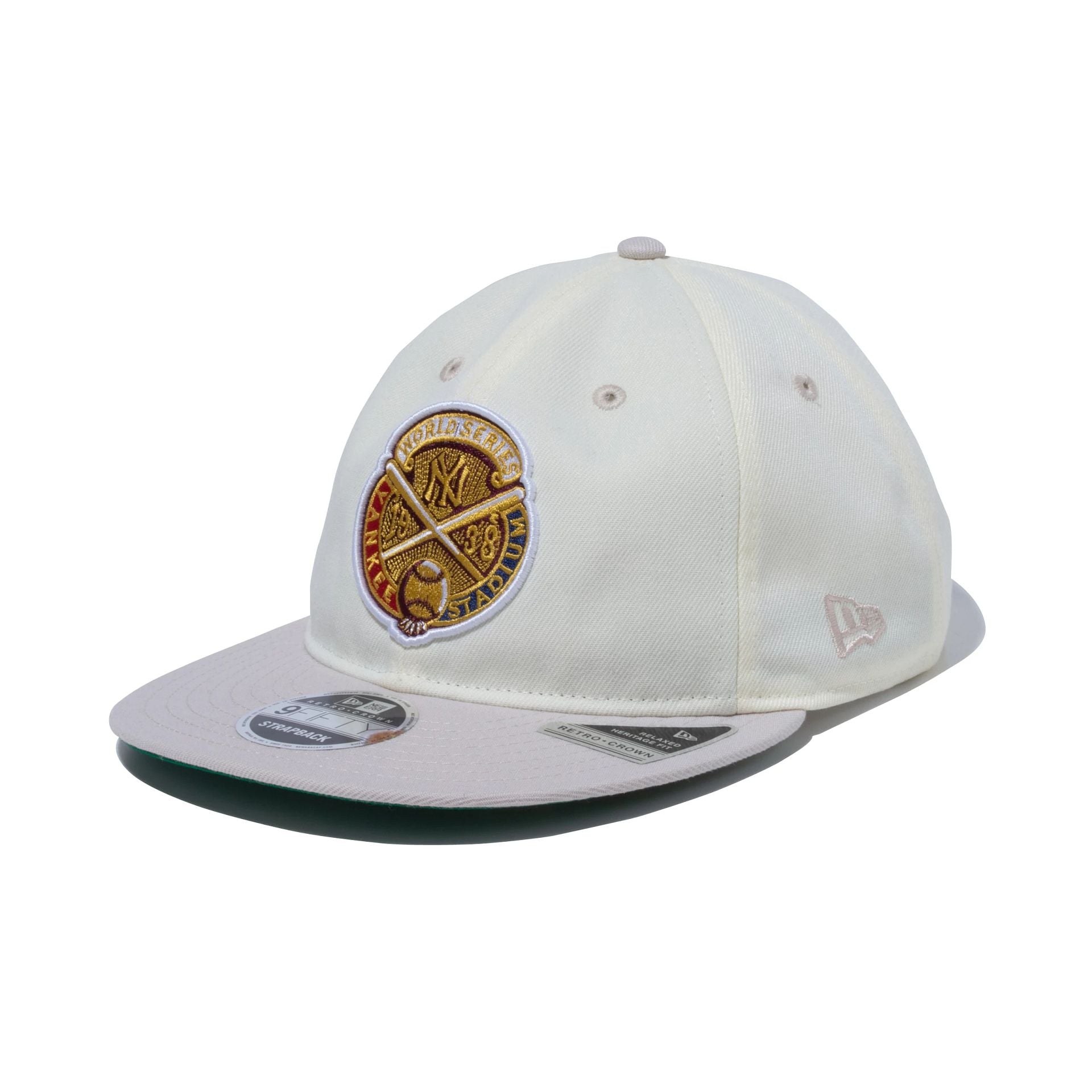 This is a MLB World Series New Era Japan Cream Retro Crown 9FIFTY Strapback Cap 4