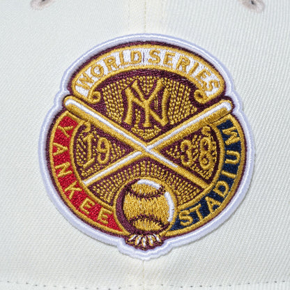 This is a MLB World Series New Era Japan Cream Retro Crown 9FIFTY Strapback Cap 6