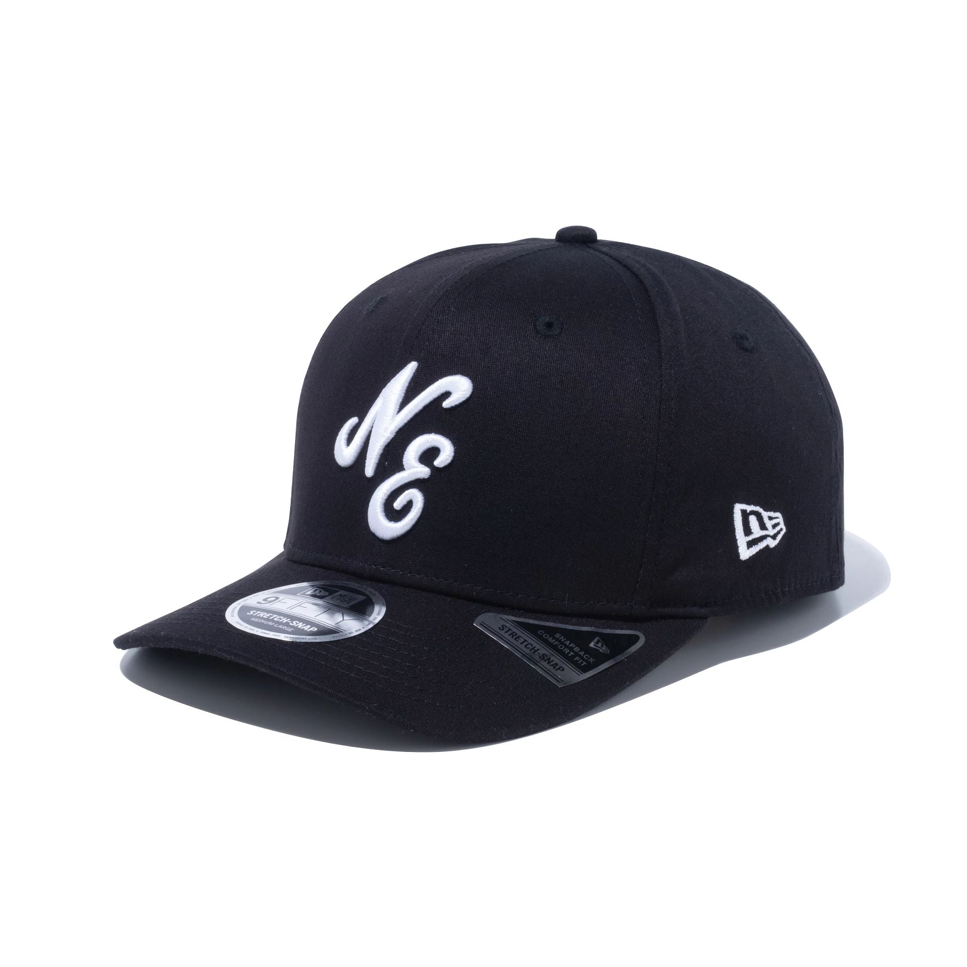 This is a New Era Japan Classic Logo Black 9FIFTY Stretch Snap Cap 2