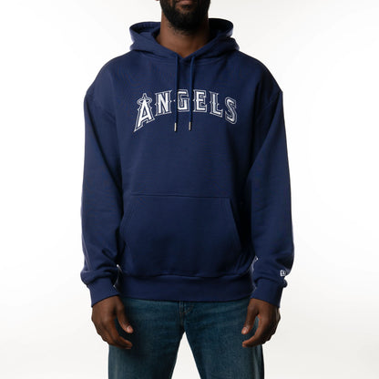 The Male model is wearing LA Angels Freeway Series Dark Blue Pullover Hoodie  3