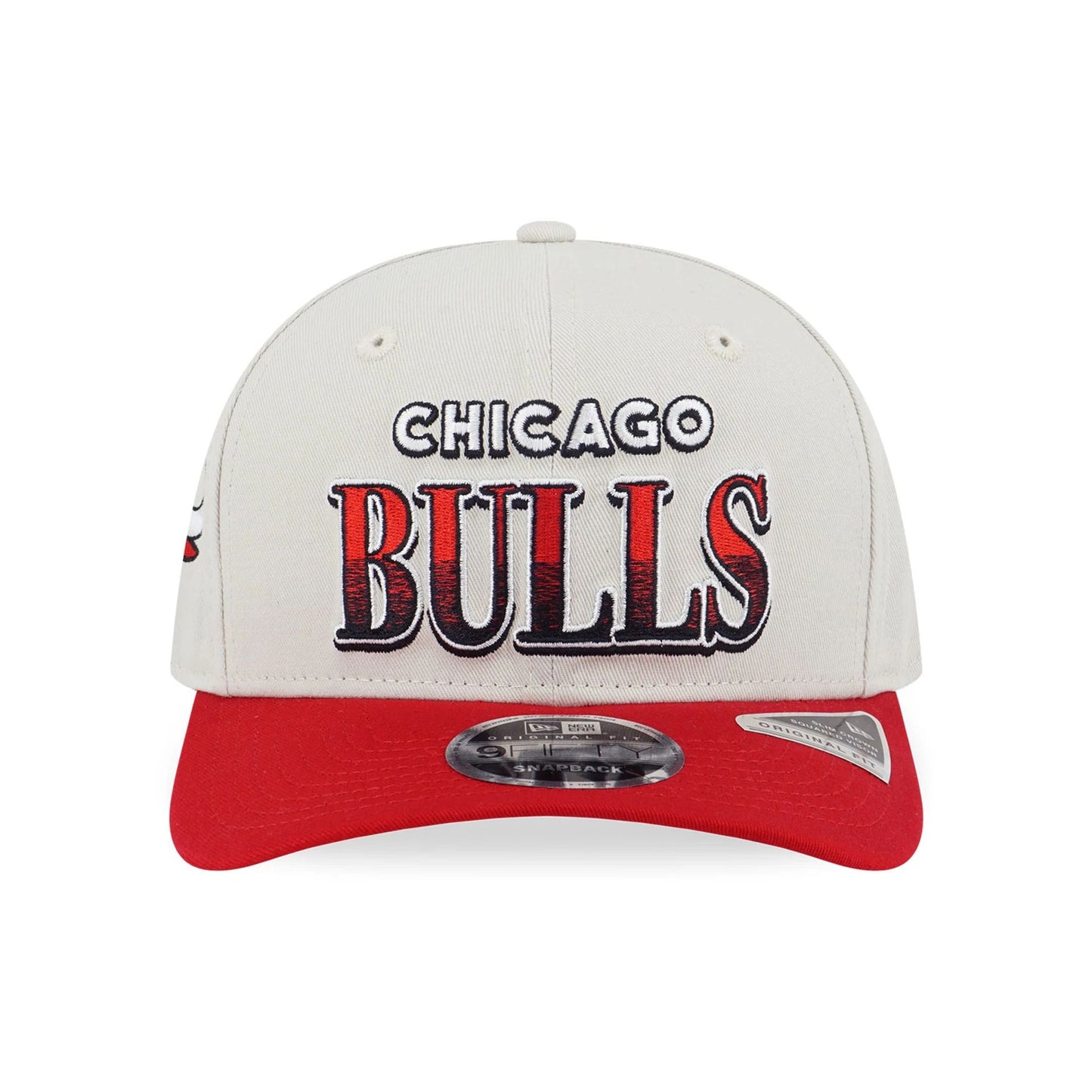 This is a Chicago Bulls Pre-curved League Retro Cream 9FIFTY Original Fit Snapback Cap 2