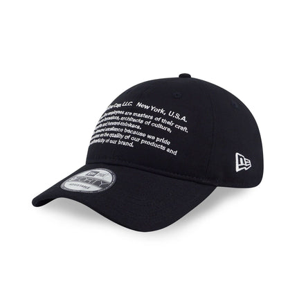 This is a New Era Basic Black 9FORTY Adjustable Cap 1