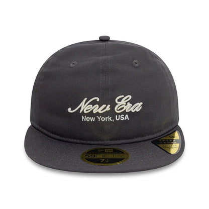 This is a New Era Basic Graphite Dark Grey Retro Crown 59FIFTY Fitted Cap 3