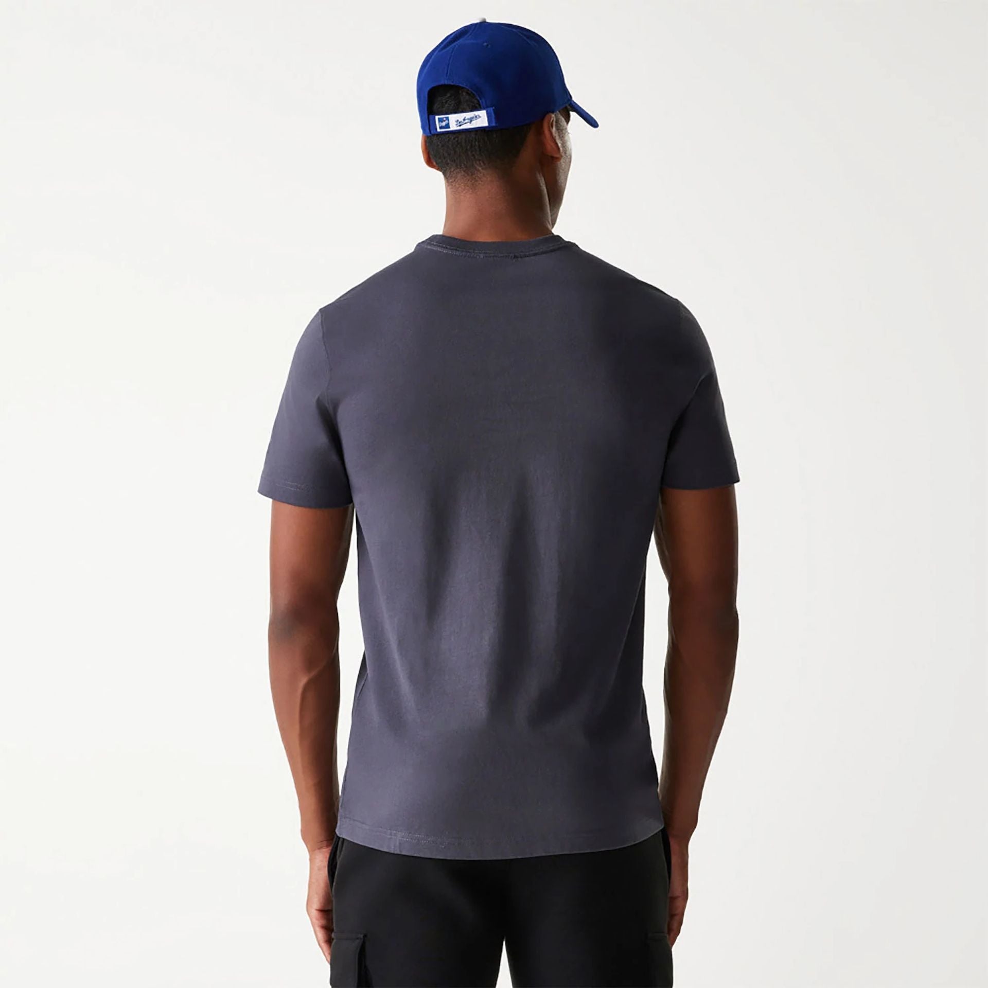 The Male model is wearing LA Dodgers Cosmic Space Dark Grey T-Shirt 2