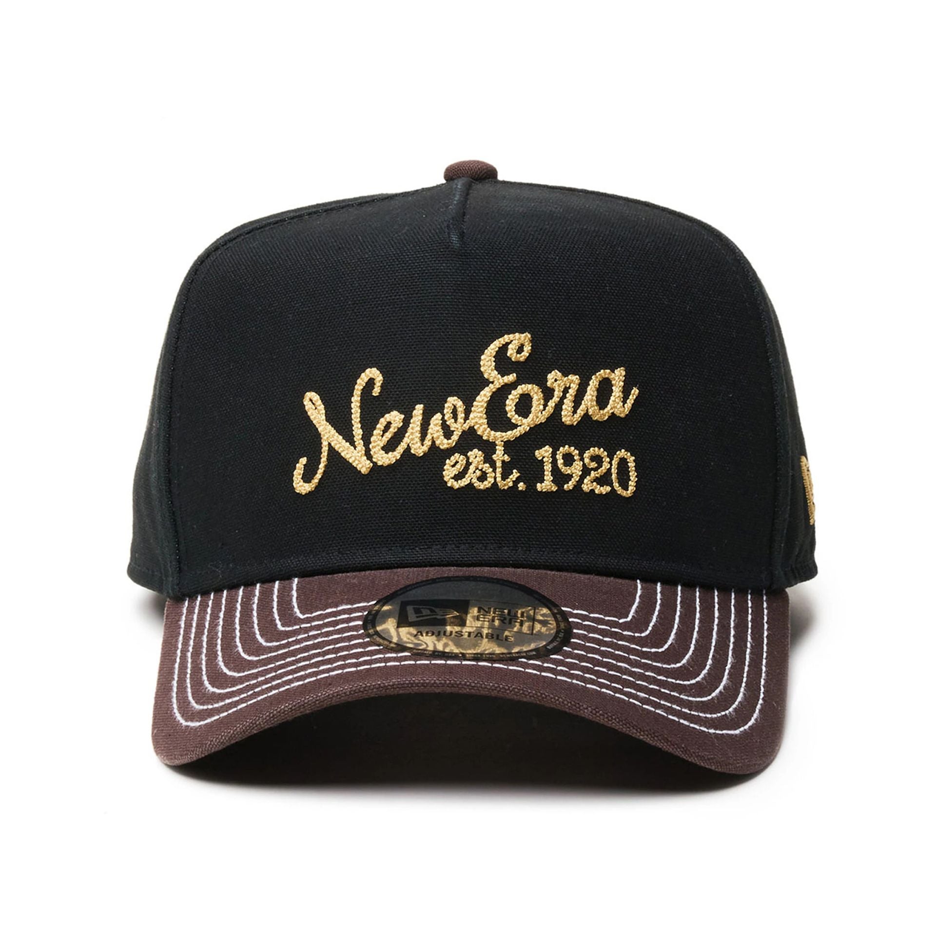 This is a New Era Japan Duck Canvas Black 9FORTY A-Frame Adjustable Cap 2