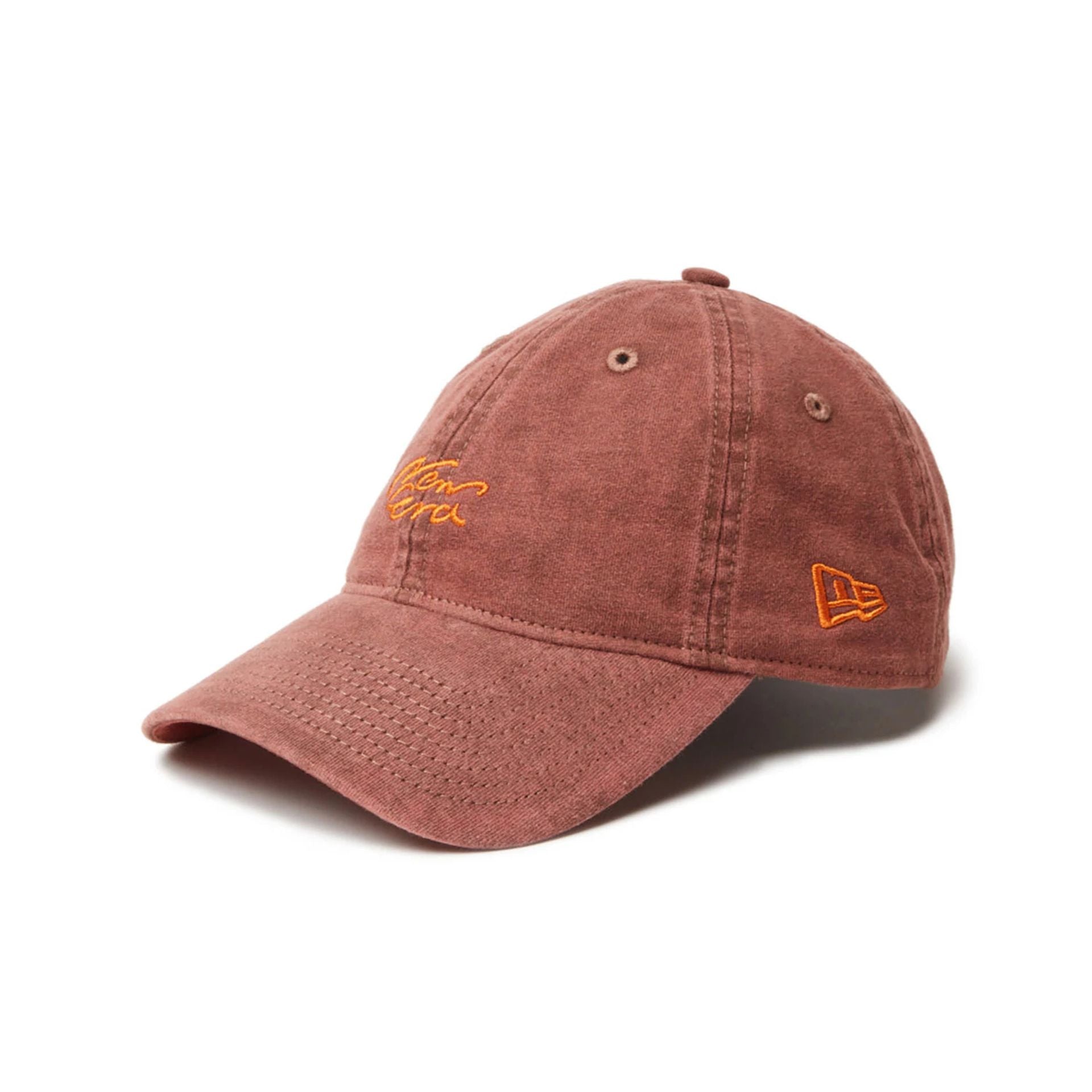 This is a New Era Japan Sand Wash Brown 9TWENTY Adjustable Cap 1