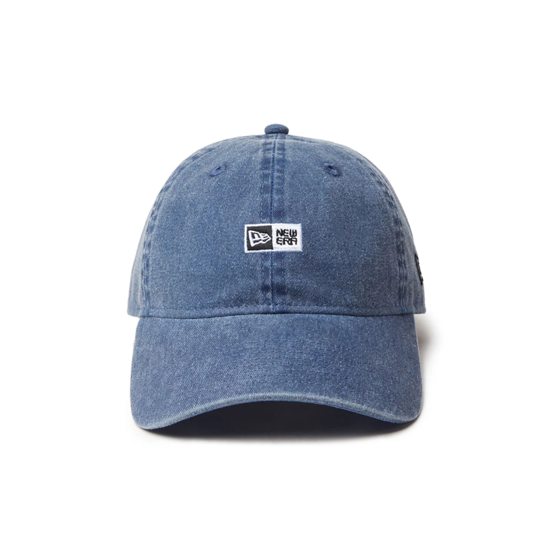 This is a New Era Japan Acid Wash Box Logo Blue 9TWENTY Adjustable Cap 2