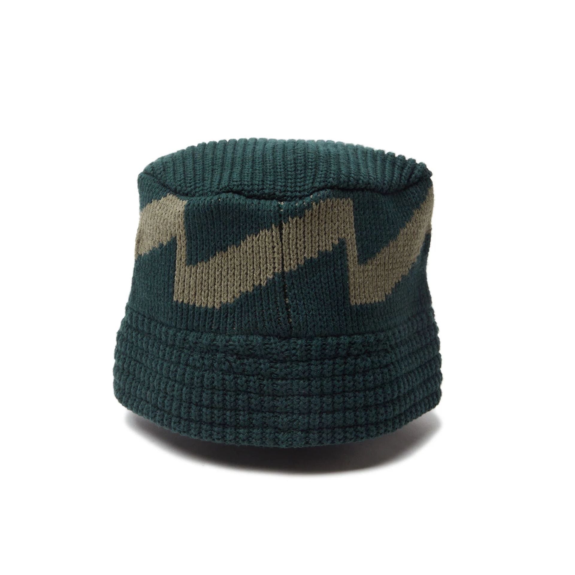 This is a New Era Japan Pattern Dark Green Bucket Hat 4