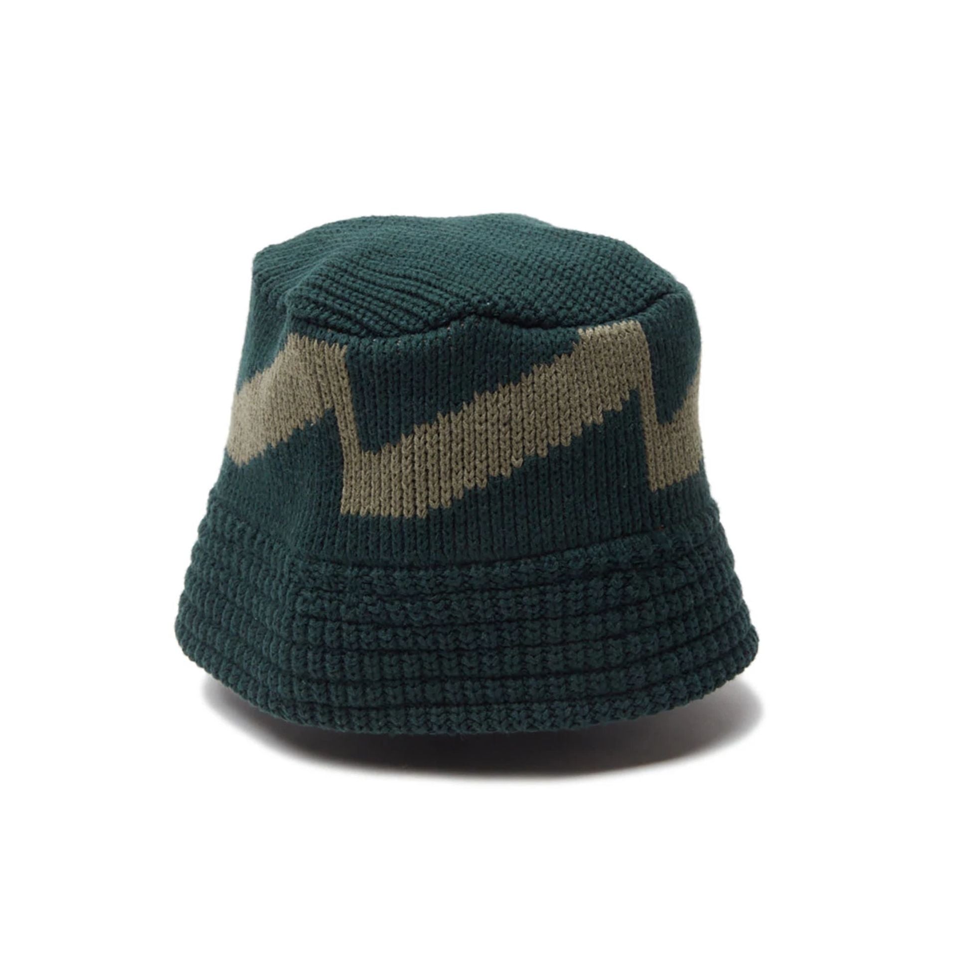 This is a New Era Japan Pattern Dark Green Bucket Hat 2