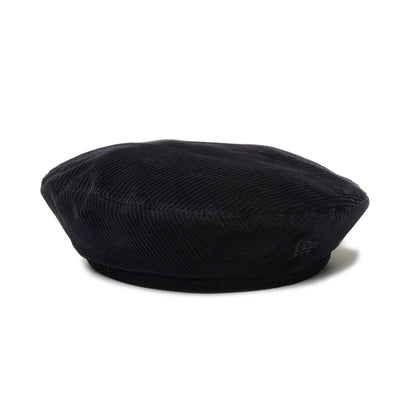 This is a New Era Japan 8W Corduroy Black Beret Hat 1