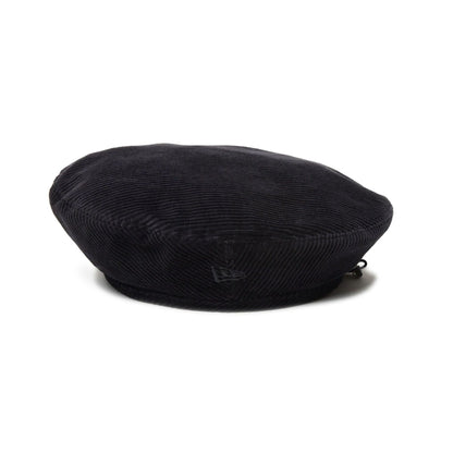 This is a New Era Japan 8W Corduroy Black Beret Hat 2