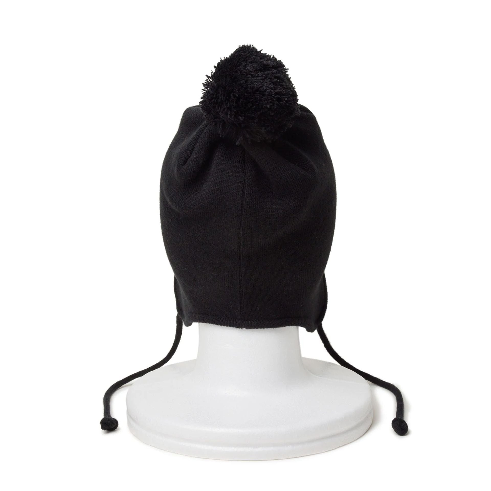 This is a New Era Japan Ear Flap Black Beanie Hat 3