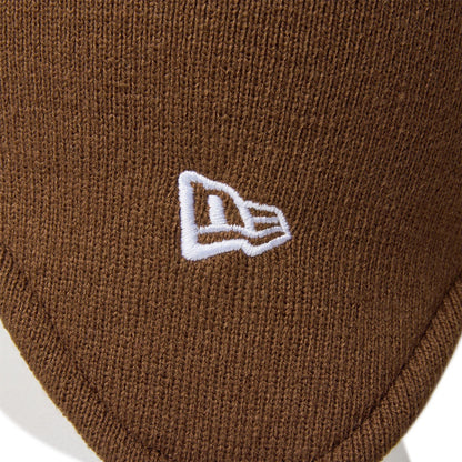 This is a New Era Japan Ear Flap Brown Beanie Hat 4