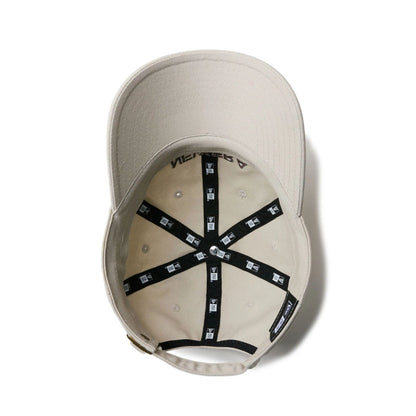 This is a New Era Japan The Origin Strap Logo Light Beige Casual Classic Adjustable Cap 8