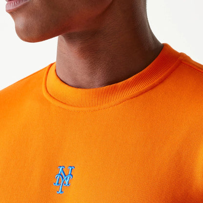 The Male model is wearing New York Mets Korea Orange Sweatshirt 6