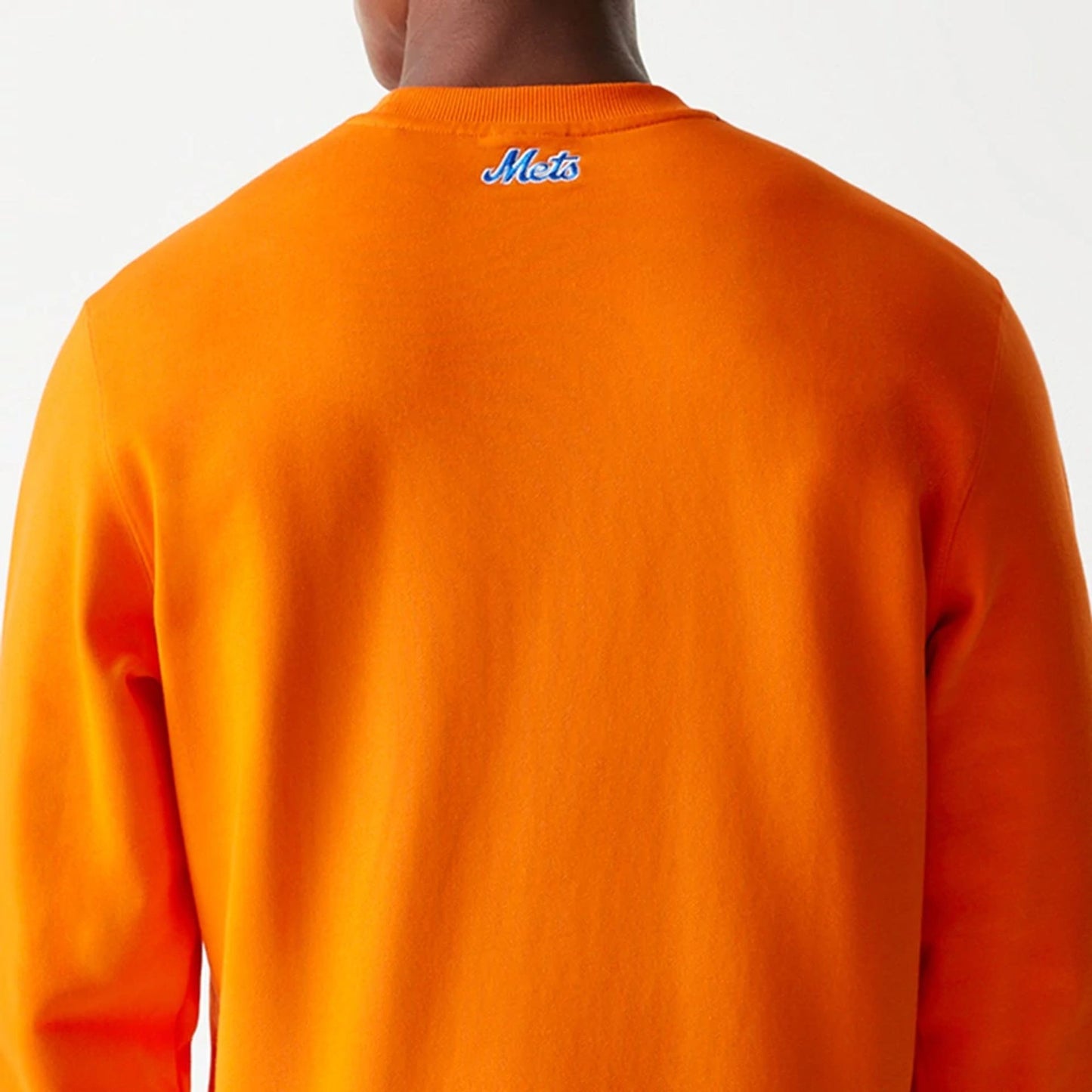 The Male model is wearing New York Mets Korea Orange Sweatshirt 7