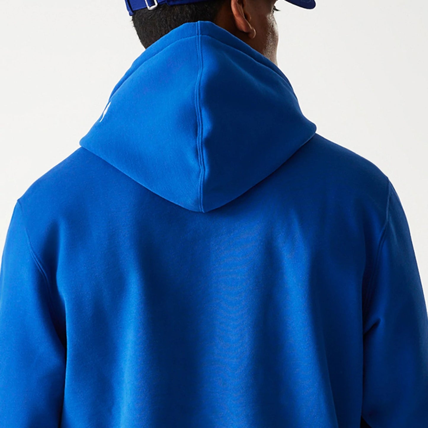 The Male model is wearing LA Dodgers Korea Blue Pullover Hoodie 7