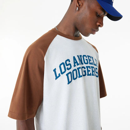 The Male model is wearing LA Dodgers MLB Arch White T-Shirt 7