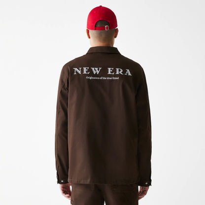 A flatlay image of a New Era Basic Dark Brown Heavy Duty Jacket 2