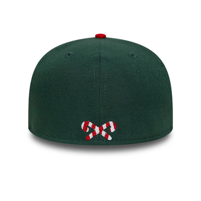 This is a New Era Holiday Green 59FIFTY Fitted Cap 5