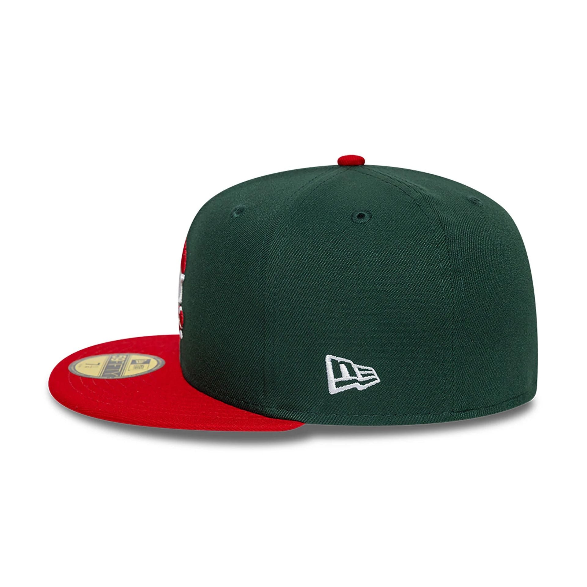 This is a New Era Holiday Green 59FIFTY Fitted Cap 7