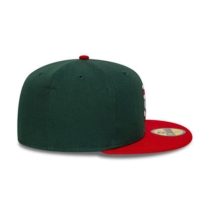 This is a New Era Holiday Green 59FIFTY Fitted Cap 6