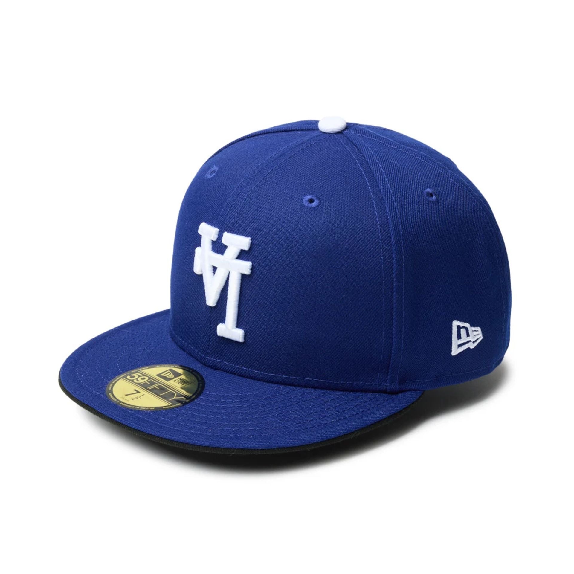 This is a LA Dodgers MLB Upside Down Dark Blue 59FIFTY Fitted Cap 1