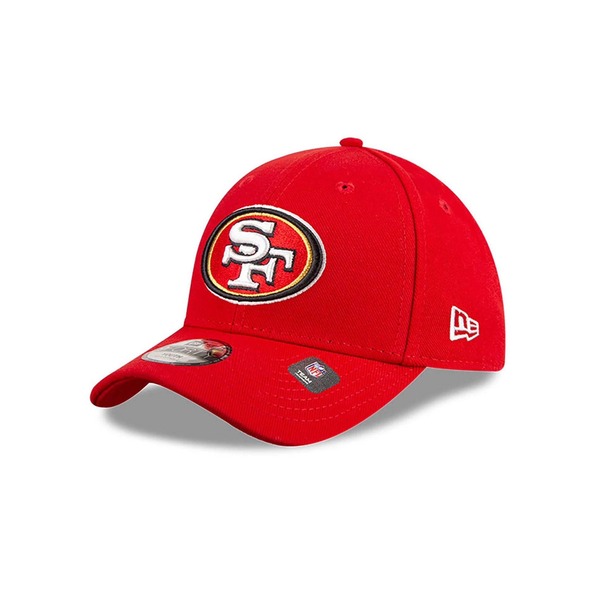 This is a San Francisco 49Ers Youth NFL The League Red 9FORTY Adjustable Cap 1